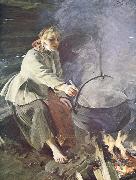 Anders Zorn i eidhuset France oil painting artist